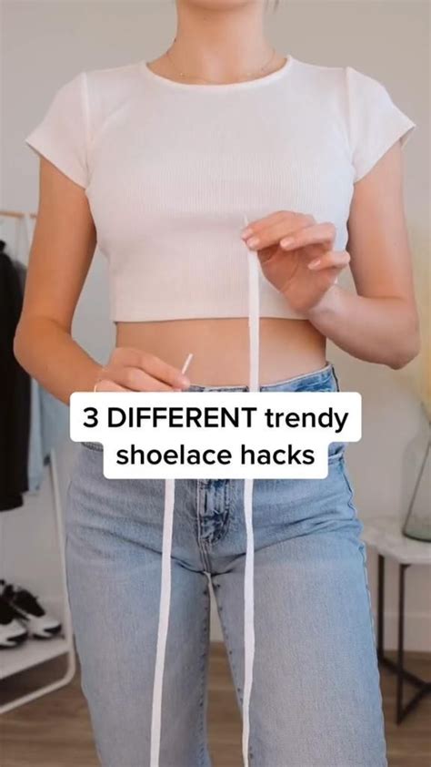 3 Trendy Shoelace Hacks Denim Hacks Fit Jeans Diy Lace Pants Outfit
