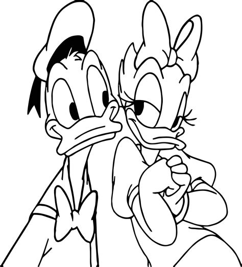 Donald Duck And Daisy Wallpaper Coloring Page Wecoloringpage Com