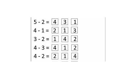 addition and subtraction within 5 worksheets