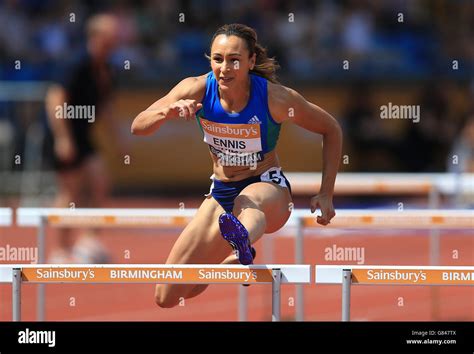 Jessica Ennis Hill Wins Her Womens 100 Metre Hurdles Heat During Day