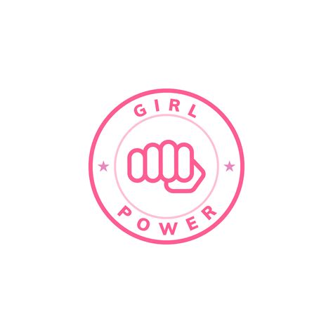 Girl Power Emblem Badge Illustration Download Free Vectors Clipart