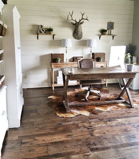 Remodelaholic | How to Install a Shiplap Wall + Rustic Home Office Makeover