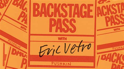 Backstage Pass With Eric Vetro The Backstage Pass Podcast Premieres