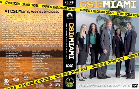 CSI Miami Season 1 TV DVD Custom Covers Miami 1 DVD Covers