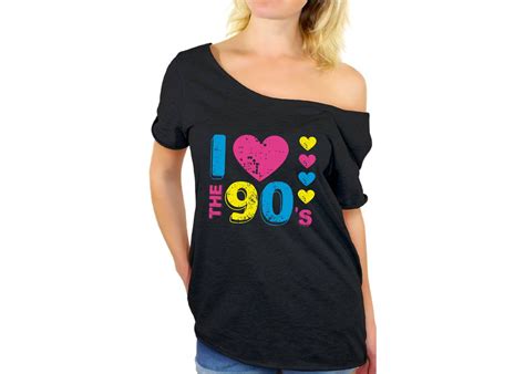I Love The 90s Shirts I Love The 90 T Shirt Off Shoulder I Etsy