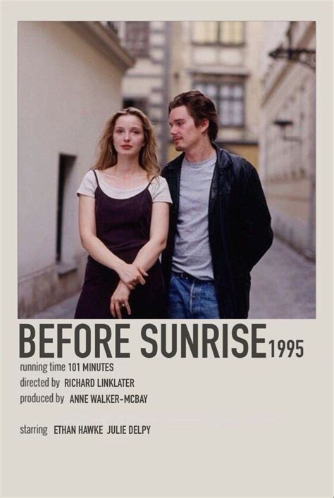 Before Sunrise Film Posters Minimalist Movie Posters Minimalist Iconic Movie Posters