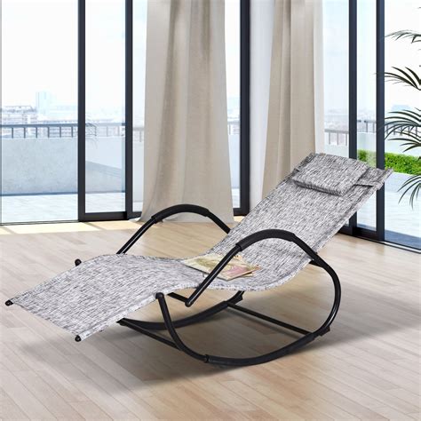 The idea of the zero gravity chairs derives from the zero gravity position discovered by nasa to help astronauts relieve body stress before taking off. Outsunny Patio Textilene Rocking Lounge Chair Zero Gravity ...