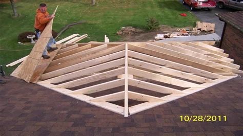 Gable Porch Roof Framing Youtube