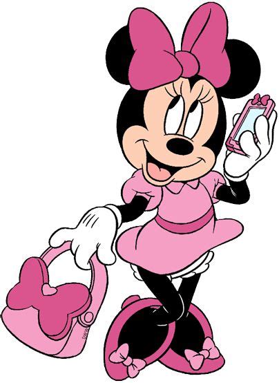 Clip Art Of Minnie Mouse Chatting On The Phone Minniemouse Minnie Mouse Pictures Minnie