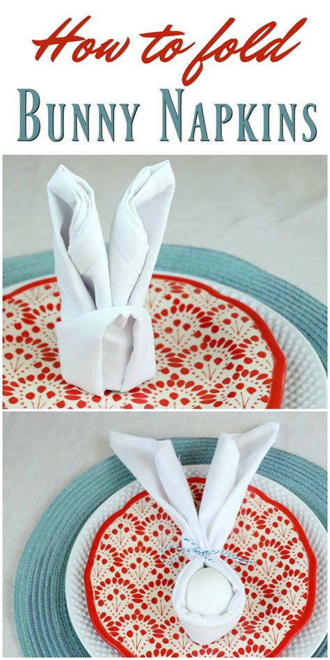 A Bunny Napkin Fold For Easter Creative Ramblings