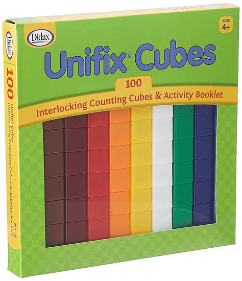 Unifix Cubes 100 Interlocking Counting Cubes And Activity Booklet