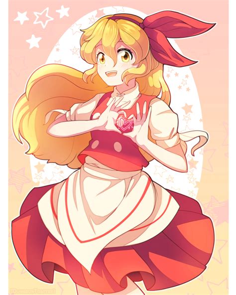 Safebooru 1girl Absurdres Apron Bangs Blonde Hair Bow Breasts Buttons