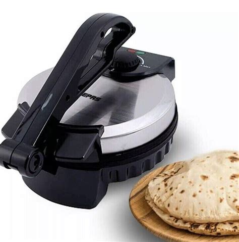 8 Geepas Electric Chapati Maker Flat Bread Naan Tortilla Fulka Roti