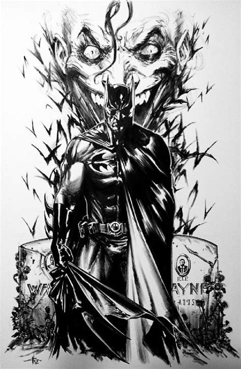 Gabriele Dellotto Batmanjoker Comic Art Batman Tattoo Batman