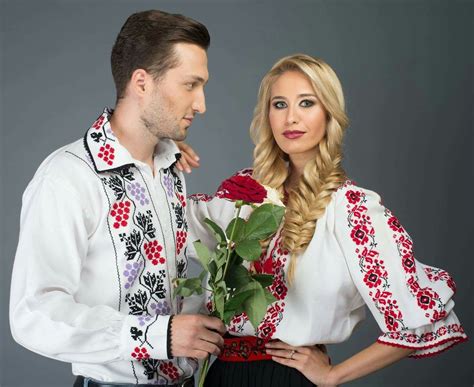 Romanian Couple In Traditional Attire Love It Traditional Outfits