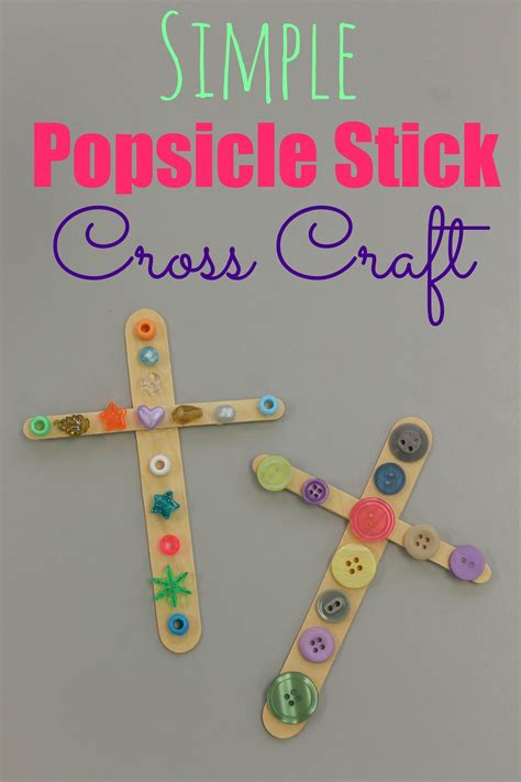 Simple Cross Craft Happy Home Fairy Sunday School Crafts Sunday