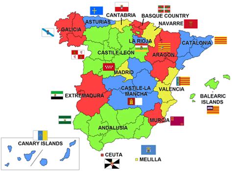 Visitar Espanha Mapa Das Regiões De Espanha