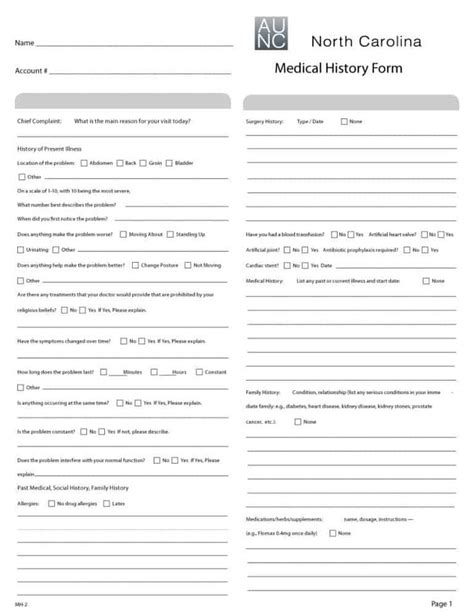 Fillable and printable medical reimbursement form 2021. 67 Medical History Forms Word, PDF - Printable Templates ...