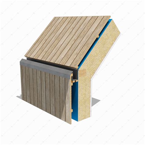 Dl45 Timber Cladding Wall To Roof With Hidden Gutter Detail