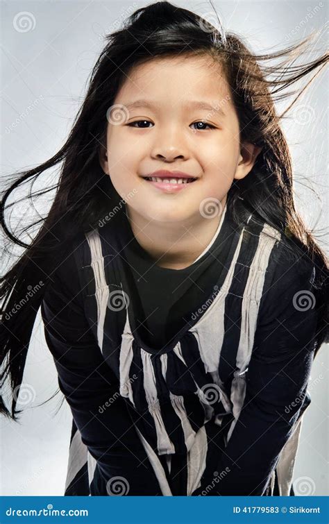 portrait of happy asian cute girl stock image image of oriental filipino 41779583