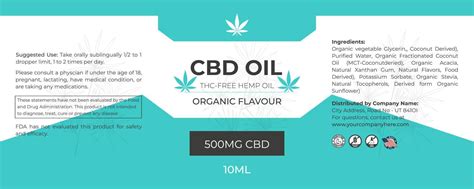 Cbd Label Design Template Hemp Oil Label Design And Product Packaging Design Vector