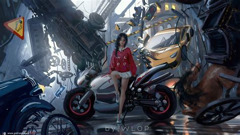 3840x2160 Anime Biker Girl 4k 4k Hd 4k Wallpapers Images Backgrounds