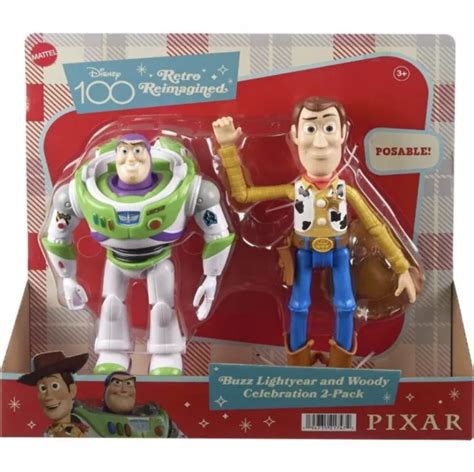 Disney Pixar Toy Story Retro 7 Woody And Buzz Lightyear Action Figure