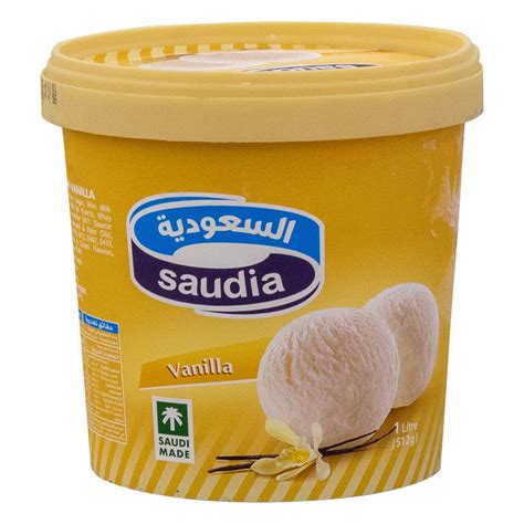 Saudia Vanilla Ice Cream 1 Litre Online At Best Price Ice Cream Take
