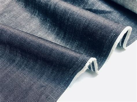 Dark Blue Denim Fabric Denim Slub Stretch Washed Jeans Cotton