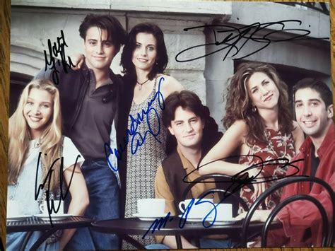 Friends Cast Hand Signed Autographs By 6 Coa Friends Cast Rachel