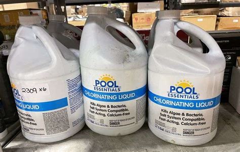 Pool Essentials Chlorinating Liquid For Swimming Pool Use Dallas Online Auction Company