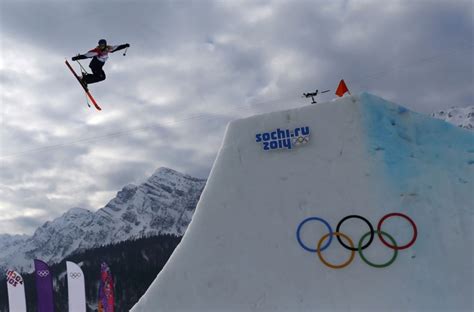 Britains Katie Summerhayes Performs Jump During Womens Freestyle