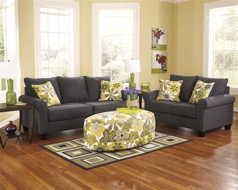 Nolana Charcoal Stationary Living Room Group By Benchcraft Charcoal