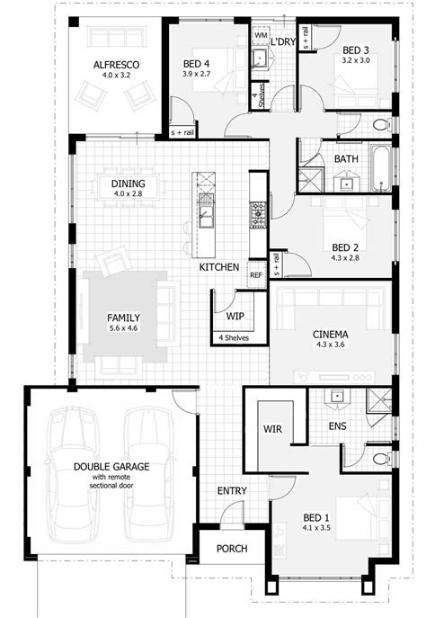Modern four bedroom house plans tensive space and many more. Awesome One Story House Plans 4 Bedroom Lovely Single ...
