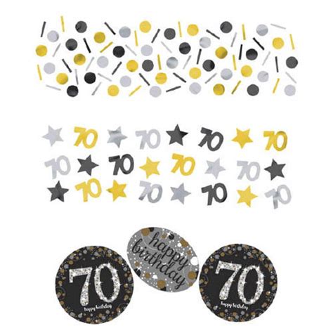 Sparkling Celebration 70th Birthday Confetti Value Pack Celebration
