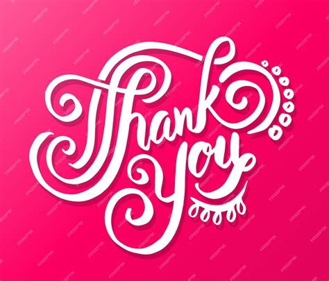 Premium Vector Thank You Lettering