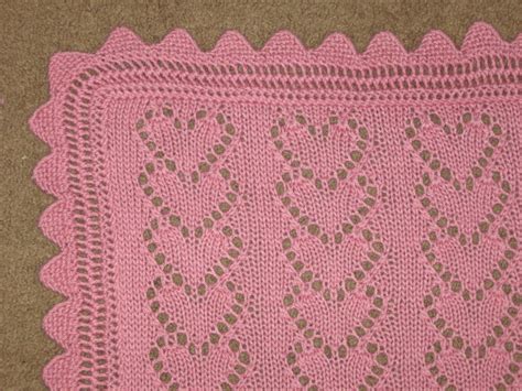 6 Heart Baby Blanket Knitting Pattern The Funky Stitch