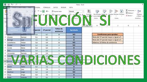 Excel Función Si Con Varias Condiciones Tutorial En Español Hd Youtube