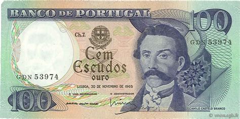 100 Escudos Portugal 1965 P169a Xf B650543 Banknotes