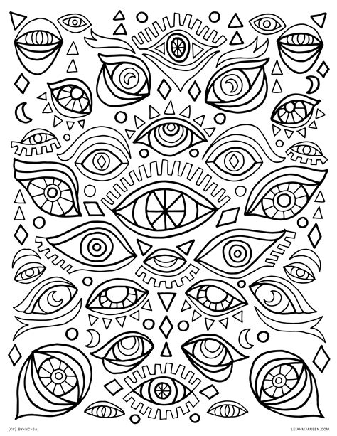 Psychedelic Coloring Pages Printable Psychedelic Coloring Pages At