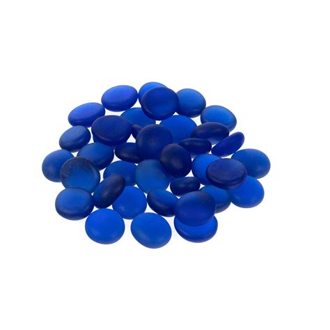 Tuscan Path 1kg 17 19mm Frosted Blue Glass Decorative Pebble Bunnings