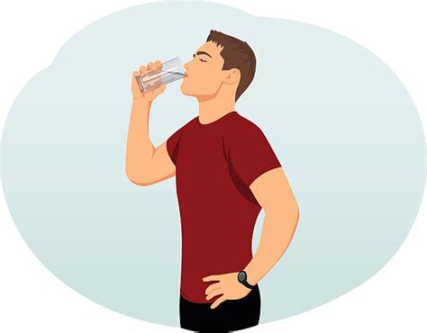 Man Drinking Water Illustrations Royalty Free Vector Graphics And Clip