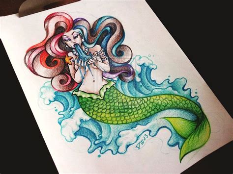 Aquarius Mermaid Mermaid Tattoo Designs Mermaid Tattoo Pisces