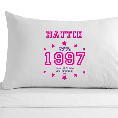 Pick up a variety of personalised gifts for sale from our online range or in our uk stores. Personalised 18th Birthday Pillowcase, 18th Birthday Gifts ...
