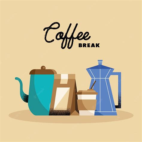 Premium Vector Coffee Break Poster