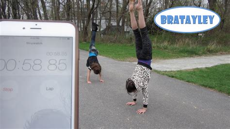 Handstands And Cartwheels Challenge Wk 2242 Bratayley Youtube