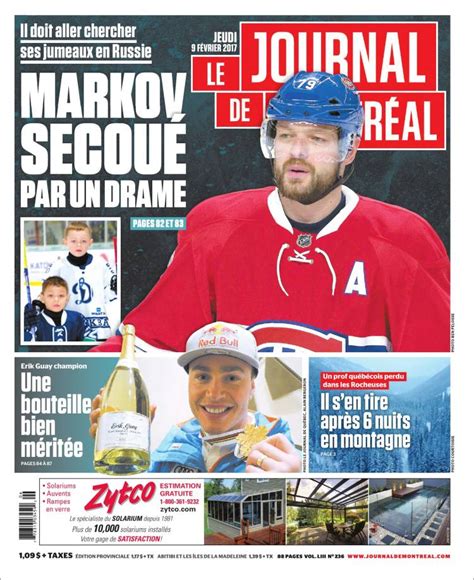 Periódico Le Journal De Montréal Canadá Periódicos De Canadá Toda La Prensa De Hoy