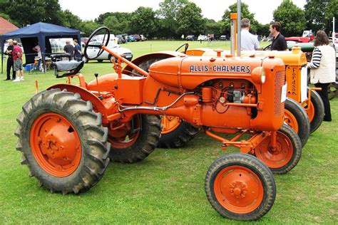 Allis Chalmers Model B Tractor Next To A Fordson Antique Tractors Old