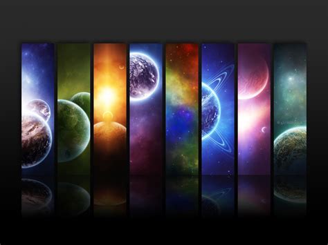 Download Wallpaper Planets Light Rainbow Download Photo