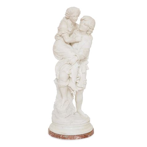 Large Antique Italian Marble Sculpture Of Two Lovers Mayfair Gallery
